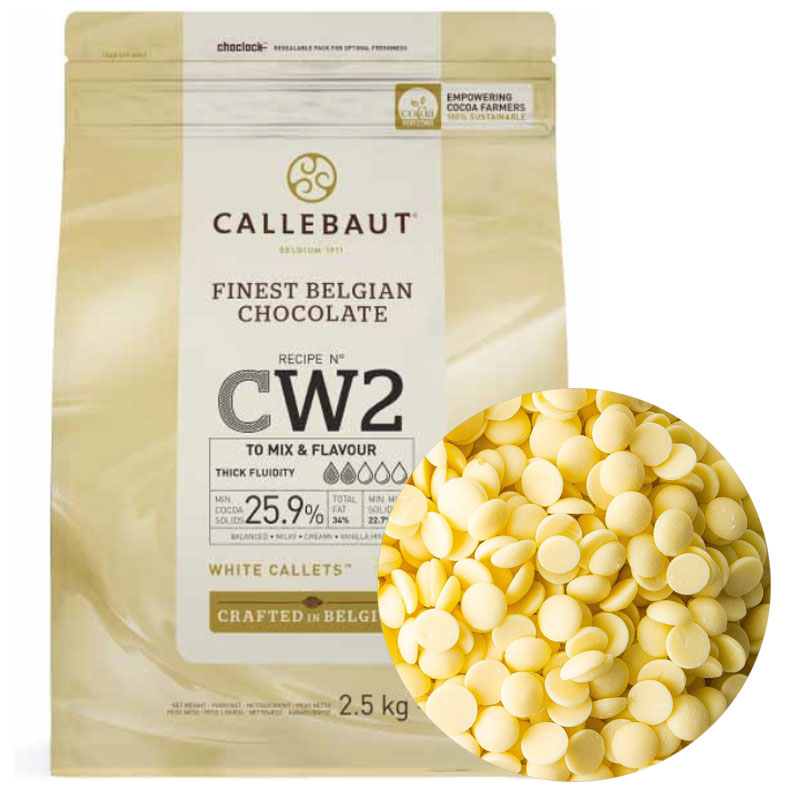 картинка Шоколад белый Callebaut (Бельгия), 25,9% какао, 2,5кг. от магазина Лавка кондитера. Магазин для кондитеров и любителей сладкого творчества