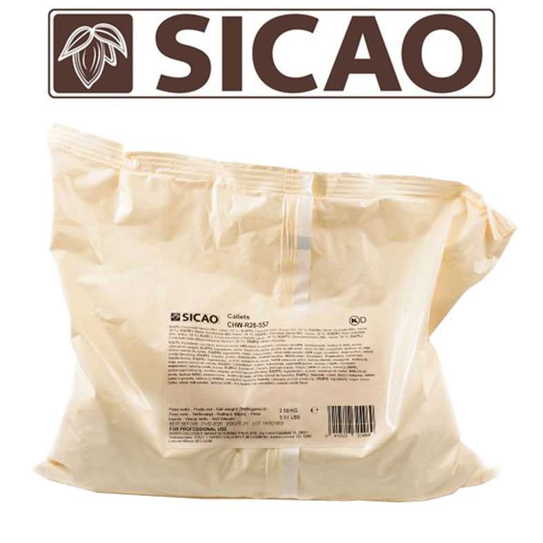 картинка Шоколад белый Sicao (Бельгия), 28% какао, 250гр. от магазина Лавка кондитера. Магазин для кондитеров и любителей сладкого творчества