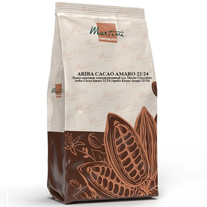 картинка Какао-порошок алкализованный Ariba Cacao Amaro, жироность 22-24%, 1кг. от магазина Лавка кондитера. Магазин для кондитеров и любителей сладкого творчества