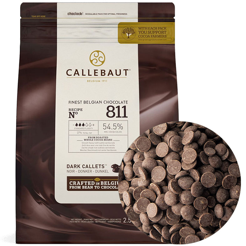 картинка Шоколад тёмный Callebaut (Бельгия), 54,5% какао, 250гр. от магазина Лавка кондитера. Магазин для кондитеров и любителей сладкого творчества