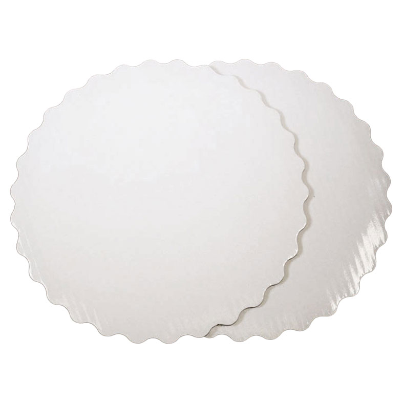 Подложка для торта 3,0мм, круглая с волнистым краем d26см (белая). Лавка кондитера - магазин для кондитеров и любителей сладкого творчества.