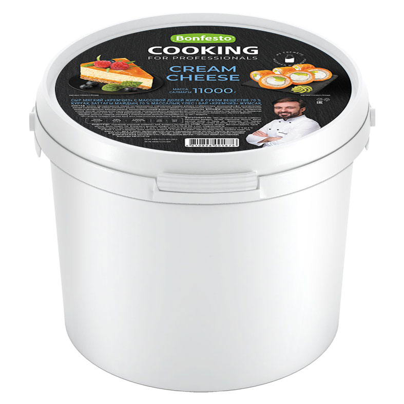 картинка Сыр творожый Cream cheese CooKing, 70%, 2,25кг. от магазина Лавка кондитера. Магазин для кондитеров и любителей сладкого творчества