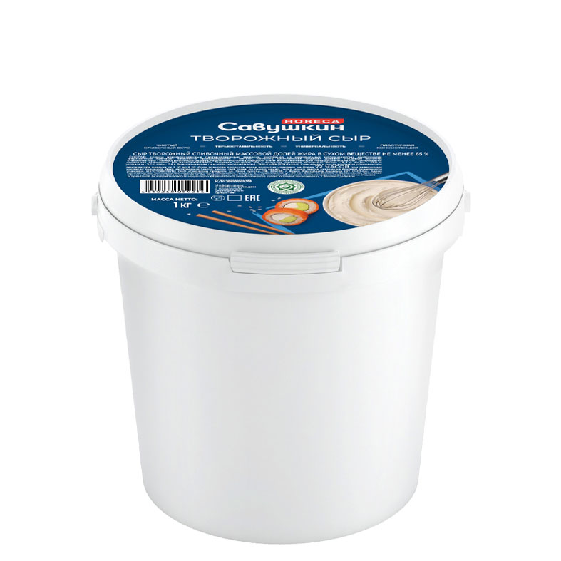 картинка Сыр творожный Савушкин Horeca, 65%, 1кг. от магазина Лавка кондитера. Магазин для кондитеров и любителей сладкого творчества