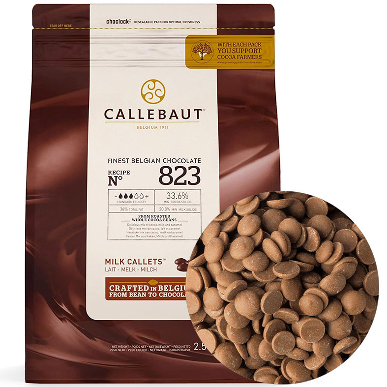 картинка Шоколад молочный Callebaut (Бельгия), 33,6% какао, 1кг. от магазина Лавка кондитера. Магазин для кондитеров и любителей сладкого творчества