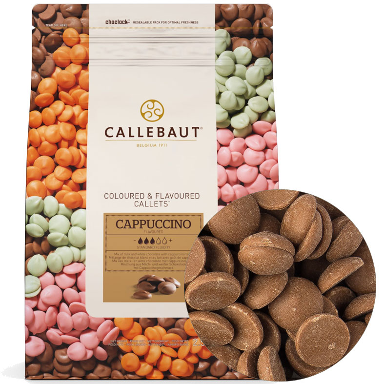 картинка Шоколад со вкусом Капучино Callebaut (Бельгия), 30,8% какао, 250гр. от магазина Лавка кондитера. Магазин для кондитеров и любителей сладкого творчества