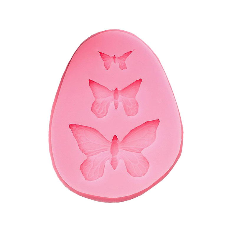 Молд силиконовый Три бабочки, 7,5x6см.. Лавка кондитера - магазин для кондитеров и любителей сладкого творчества.