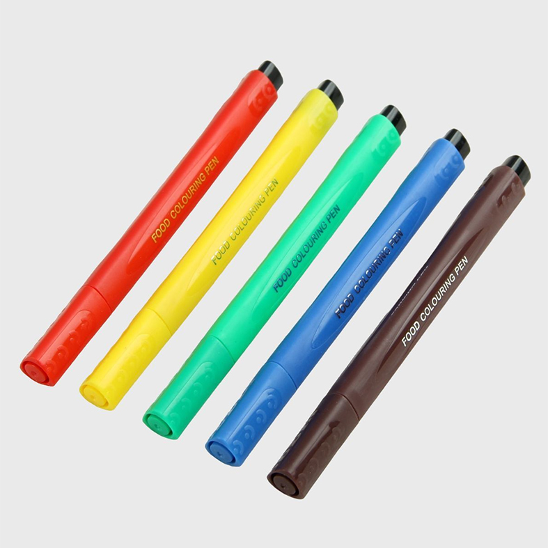 Набор пищевых фломастеров, 5 цветов. Лавка кондитера - магазин для кондитеров и любителей сладкого творчества.