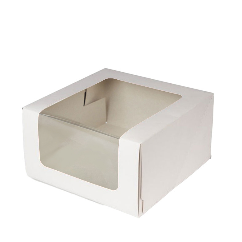 Коробка для торта, 180х180х100мм, с окном (упаковка 25шт.). Лавка кондитера - магазин для кондитеров и любителей сладкого творчества.