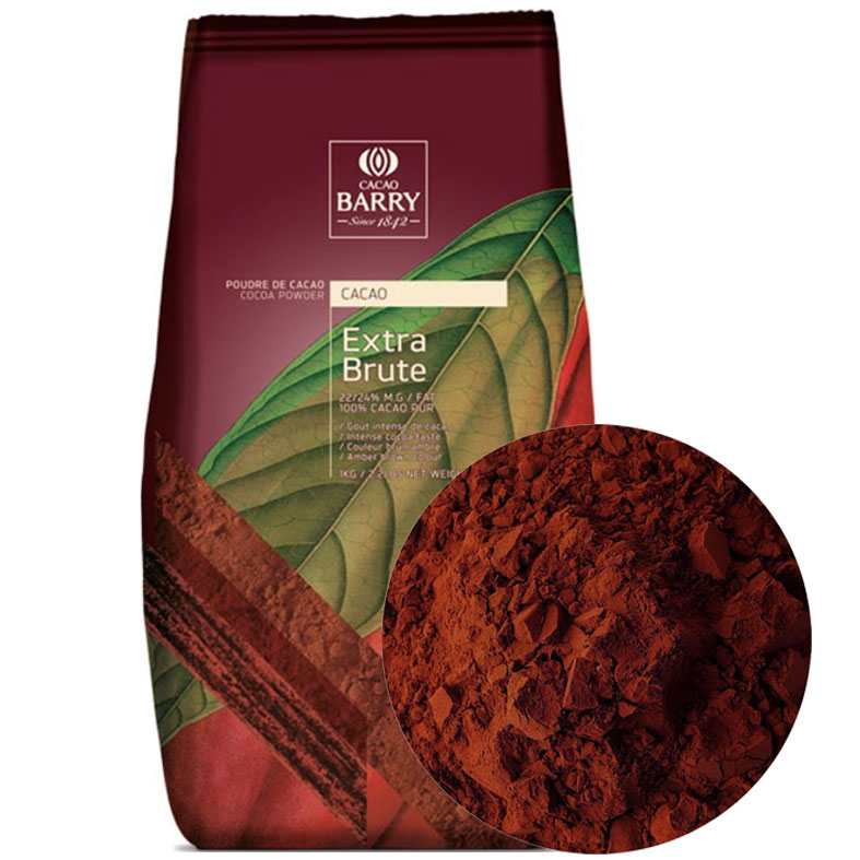 картинка Какао-порошок алкализованный Extra-brute Cacao Barry, жироность 22-24%, 500гр. от магазина Лавка кондитера. Магазин для кондитеров и любителей сладкого творчества