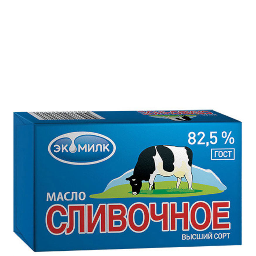 картинка Масло сливочное Экомилк, 82.5%, 450гр. от магазина Лавка кондитера. Магазин для кондитеров и любителей сладкого творчества