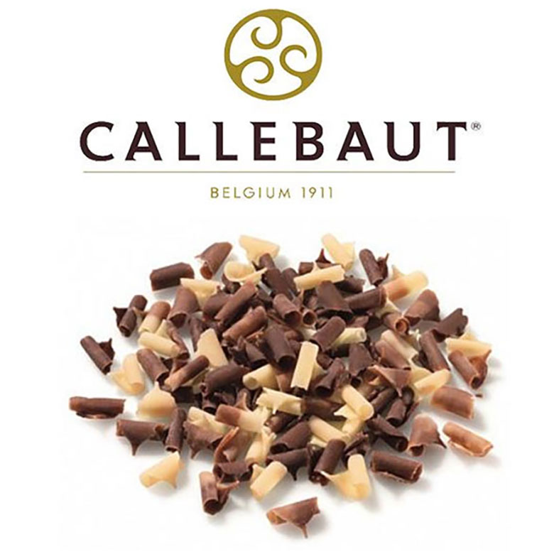 Шоколадная стружка Мраморная Callebaut, 100гр.. Лавка кондитера - магазин для кондитеров и любителей сладкого творчества.