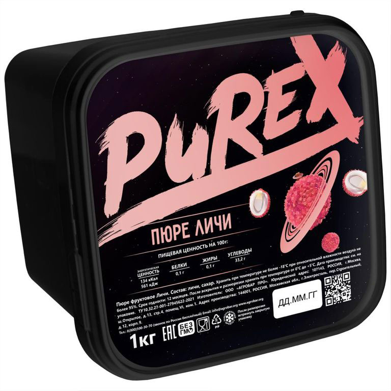 картинка Пюре замороженное Purex Личи, 1кг. от магазина Лавка кондитера. Магазин для кондитеров и любителей сладкого творчества