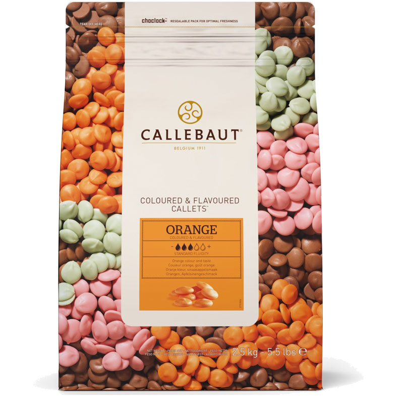 картинка Шоколад со вкусом Апельсина Callebaut (Бельгия), 29% какао, 2,5кг. от магазина Лавка кондитера. Магазин для кондитеров и любителей сладкого творчества