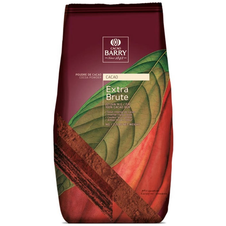 картинка Какао-порошок алкализованный Extra-brute Cacao Barry, жироность 22-24%, 1кг. от магазина Лавка кондитера. Магазин для кондитеров и любителей сладкого творчества
