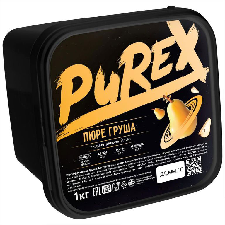 картинка Пюре замороженное Purex Груша, 1кг. от магазина Лавка кондитера. Магазин для кондитеров и любителей сладкого творчества